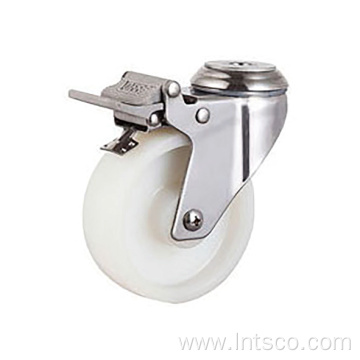 Medium Bolt Hole Stainless Steel PP Brake Casters